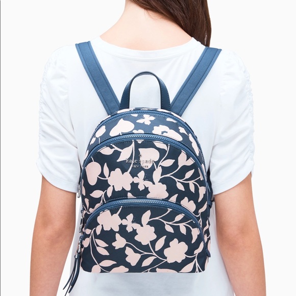 KATE SPADE KARISSA NYLON GARDEN VINE MEDIUM BACKPA - Picture 2 of 16